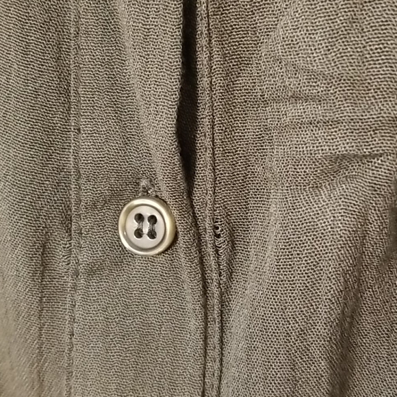 Green long sleeve button up shirt 1X NWT - Picture 9 of 12